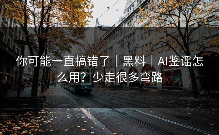 你可能一直搞错了｜黑料｜AI鉴谣怎么用？少走很多弯路  第1张